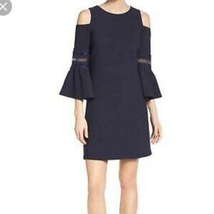 ELIZA J BLACK COLD SHOULDER DRESS